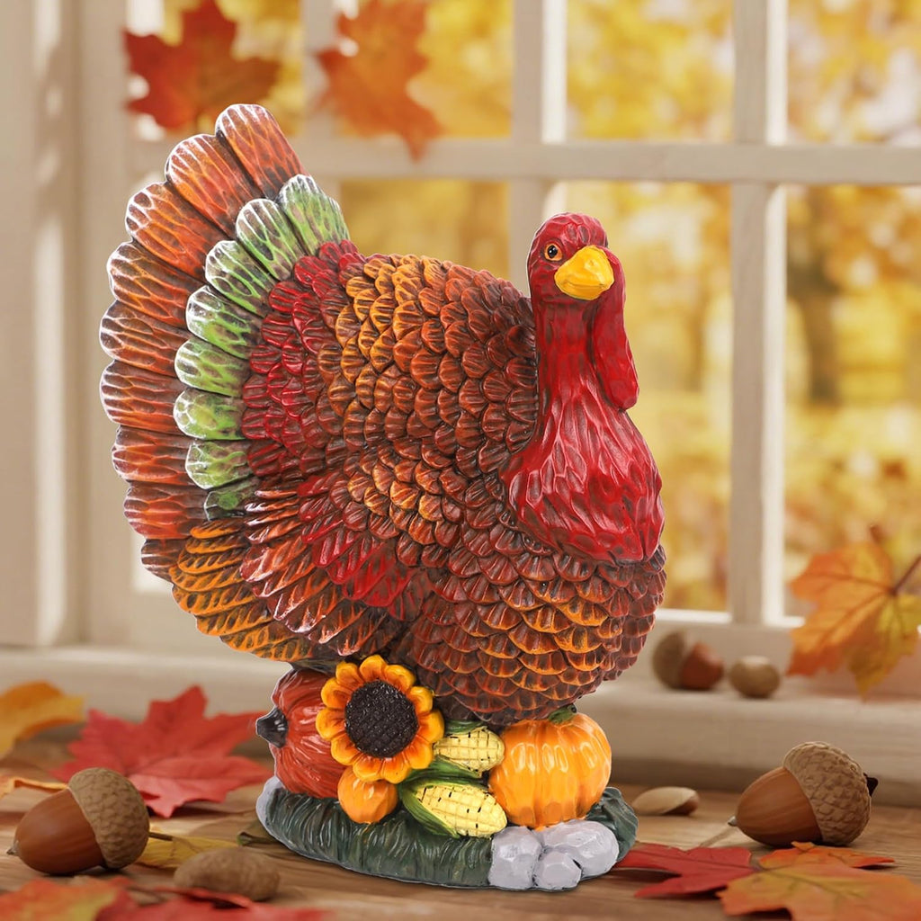 Thanksgiving Turkey Decorations Indoor Resin Figurines Table Decor