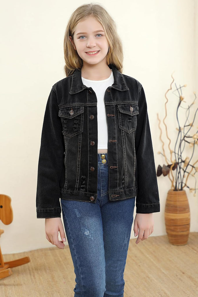 Kids Toddler Baby Boys Girls Casual Outerwear Denim Jacket