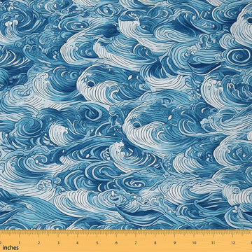 Ocean Wave Upholstery Fabric Soft 3 Yards