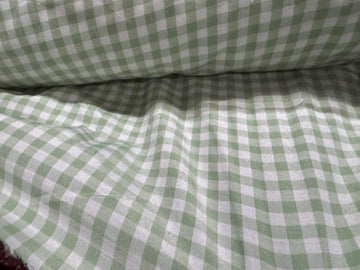 Gingham 1/4 Inch Checkered Fabric, Sold by The Yard, in Continuous yars, 58" Wide, (Sage)