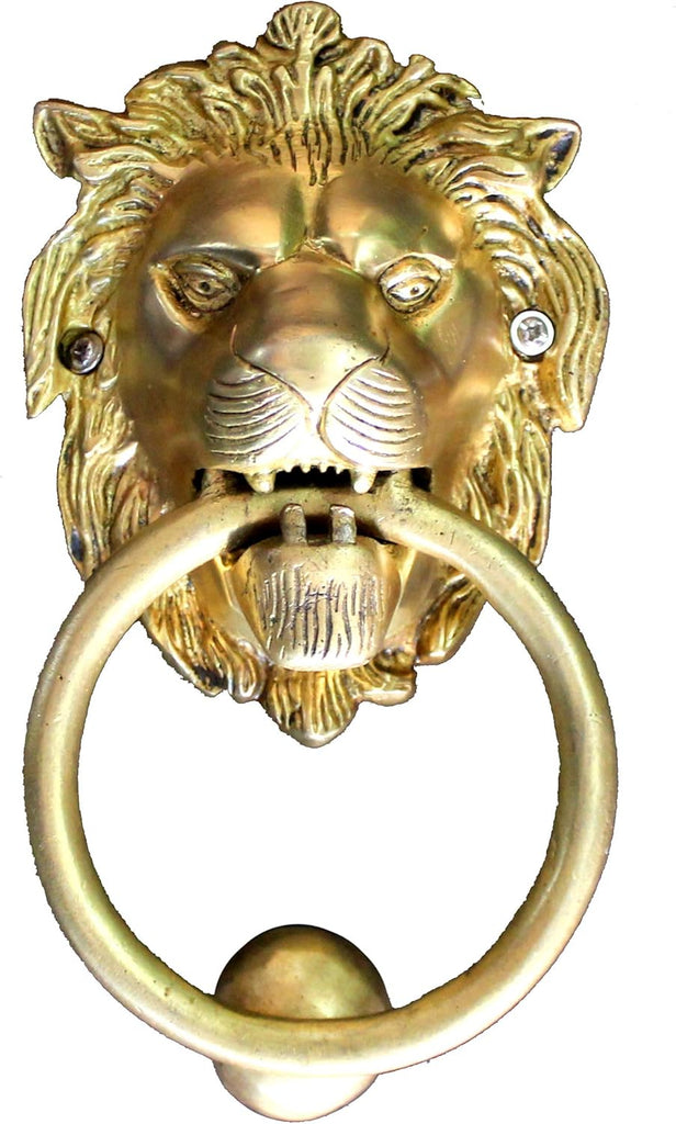 Brass Lion Door Knocker Knockers Gate Knocker Door Accessories (Lion 5")