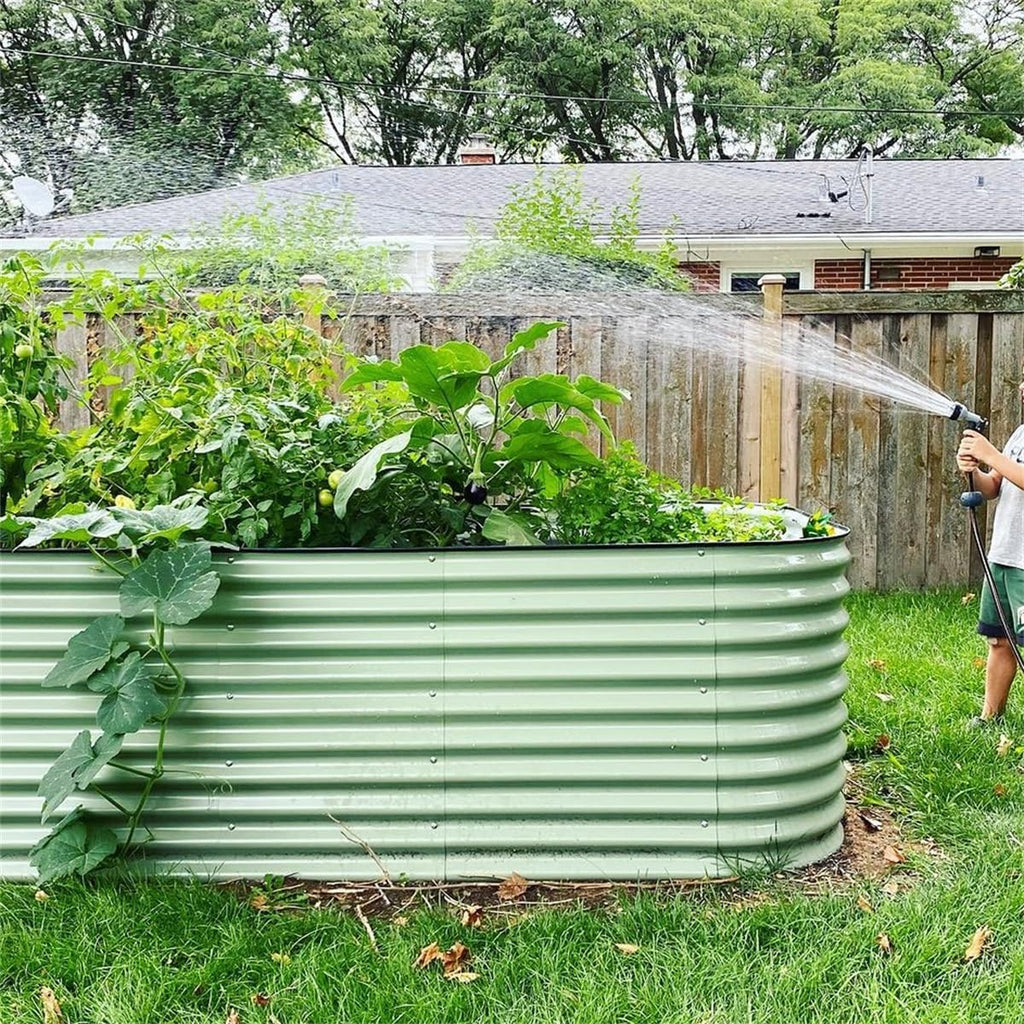 32" Extra Tall Raised Garden Bed Kits, 4 x 8 x 2.7ft Raised Planter Box Outdoor, 2.5 x 9.5 x 2.7ft Deep Root 10 in 1