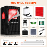 Viconor Infrared Sauna Box, Portable Steam Infrared Sauna Tent with Red Light Therapy for Home