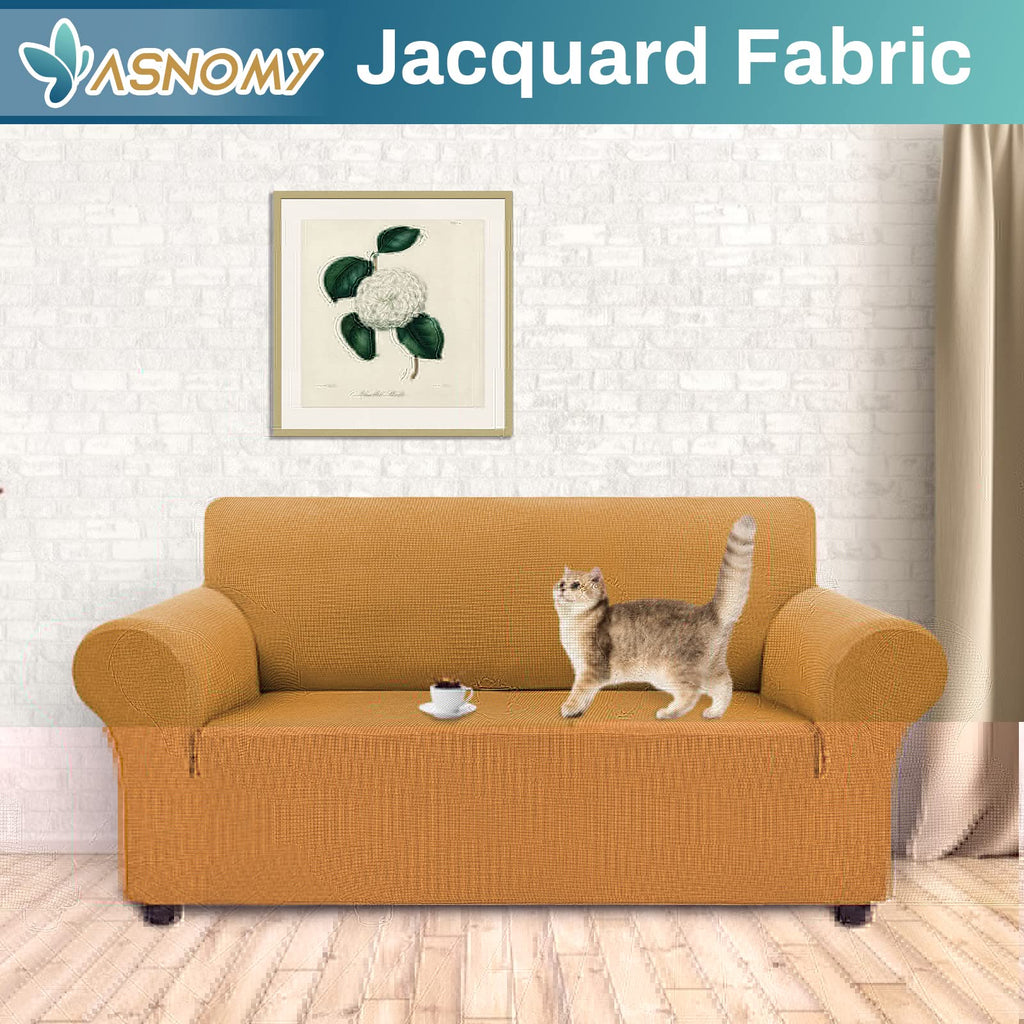 Stretch Couch Covers Washable, loveseat Cover Slipcovers, Golden