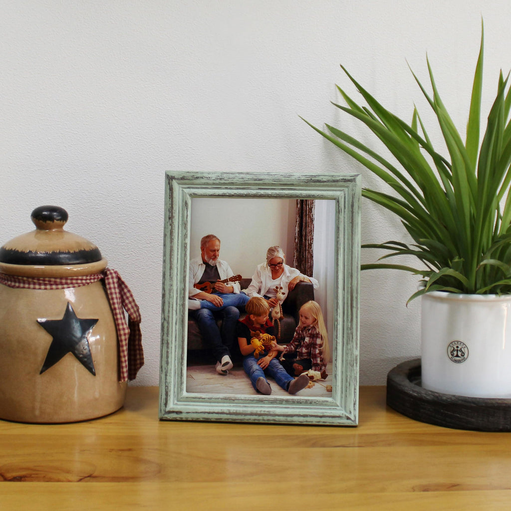 8x6 Picture Frame Made of Solid Wood High Definition Glass Rustic Antique Designs Small Photo Frame for Tabletop