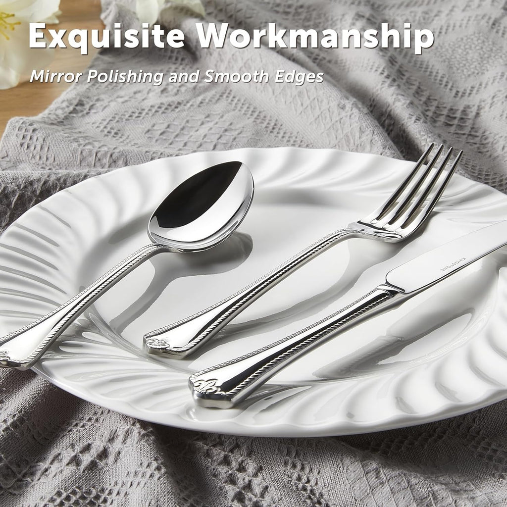 Silverware Set, 30-Piece 18/10 Stainless Steel Flatware Set Cutlery Set for 6
