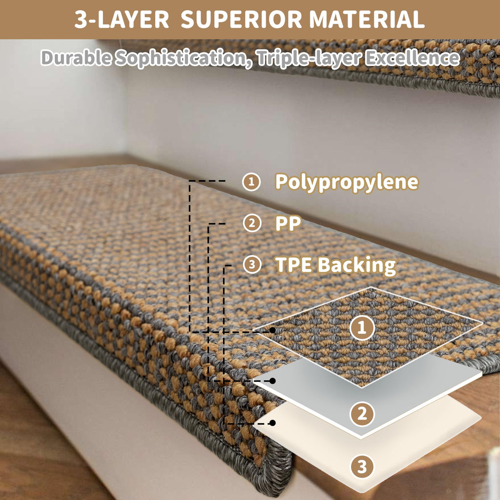 Bullnose Carpet, for Wooden Steps, 2pcs