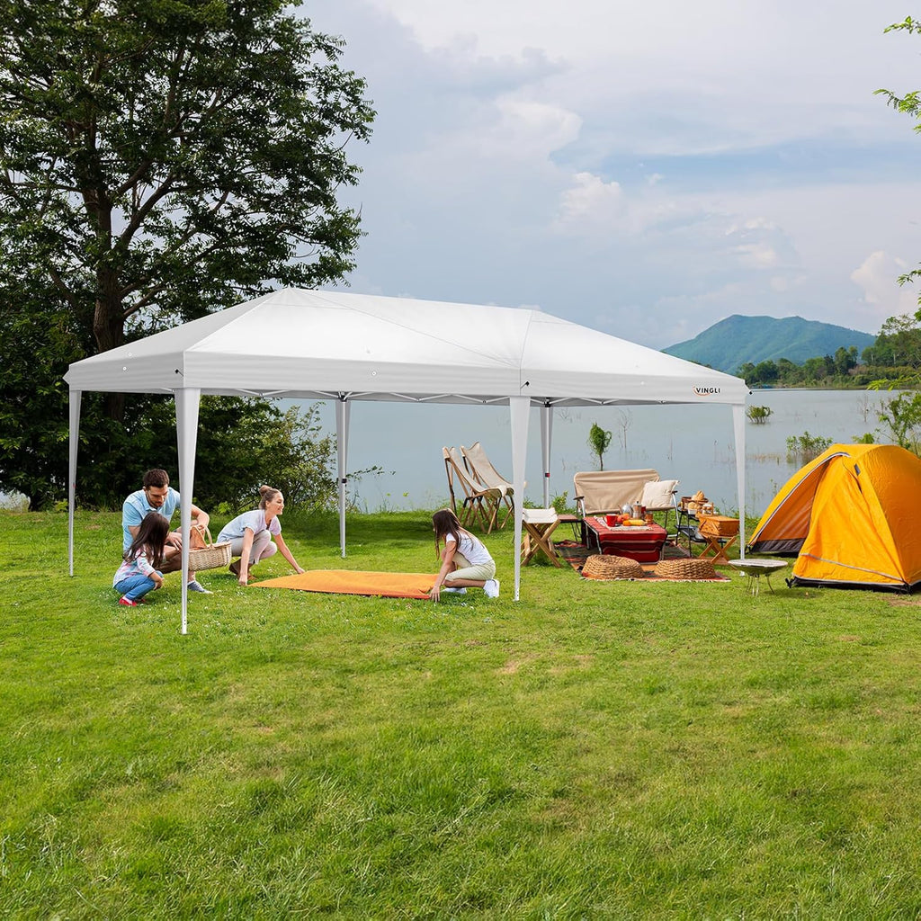 10x20 ft Pop Up Canopy Tent with 6 Sidewalls with Carry Bag, Outdoor Gazebo Shelter