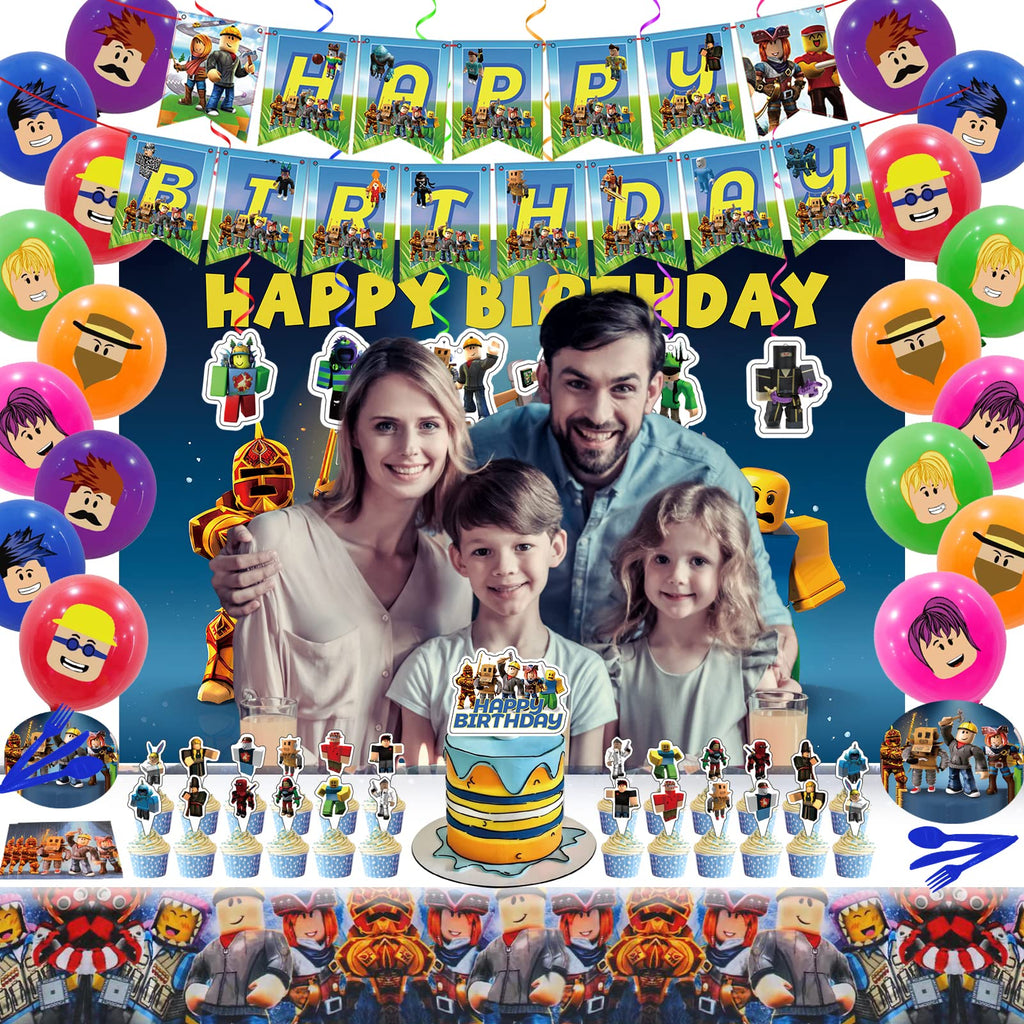 Birthday Party Decorations - Theme Children's Party Supplies Included Happy Birthday Banner, Backdrop, Hanging