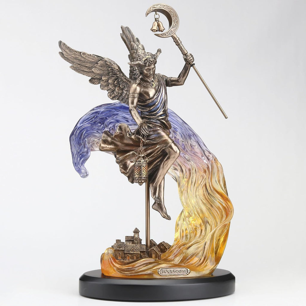 13 1/8 Inch Hypnos The Greek God of Slumber Cold Cast Resin Bronze Finish Sculpture