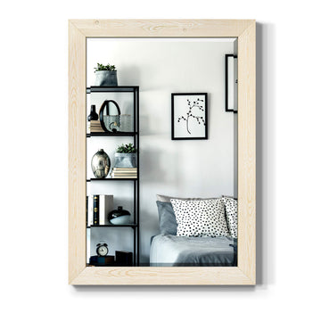 Barnwood Wood Full Length Mirror - Distressed White