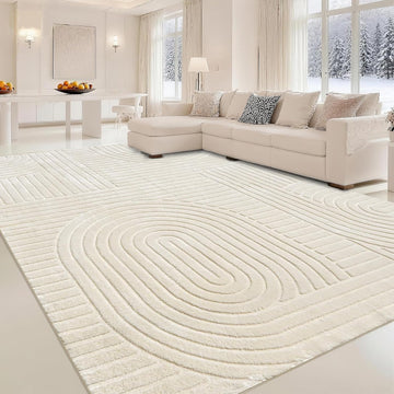 Beige Solid Area Rug, Washable Rugs Bedroom