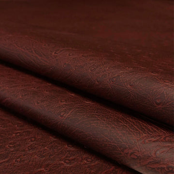 Ostrich Faux Leather Fabric, Embossed Vinyl, Textured Craft DIY and Upholstery PU Pleather - Individual 1 Yard Cut