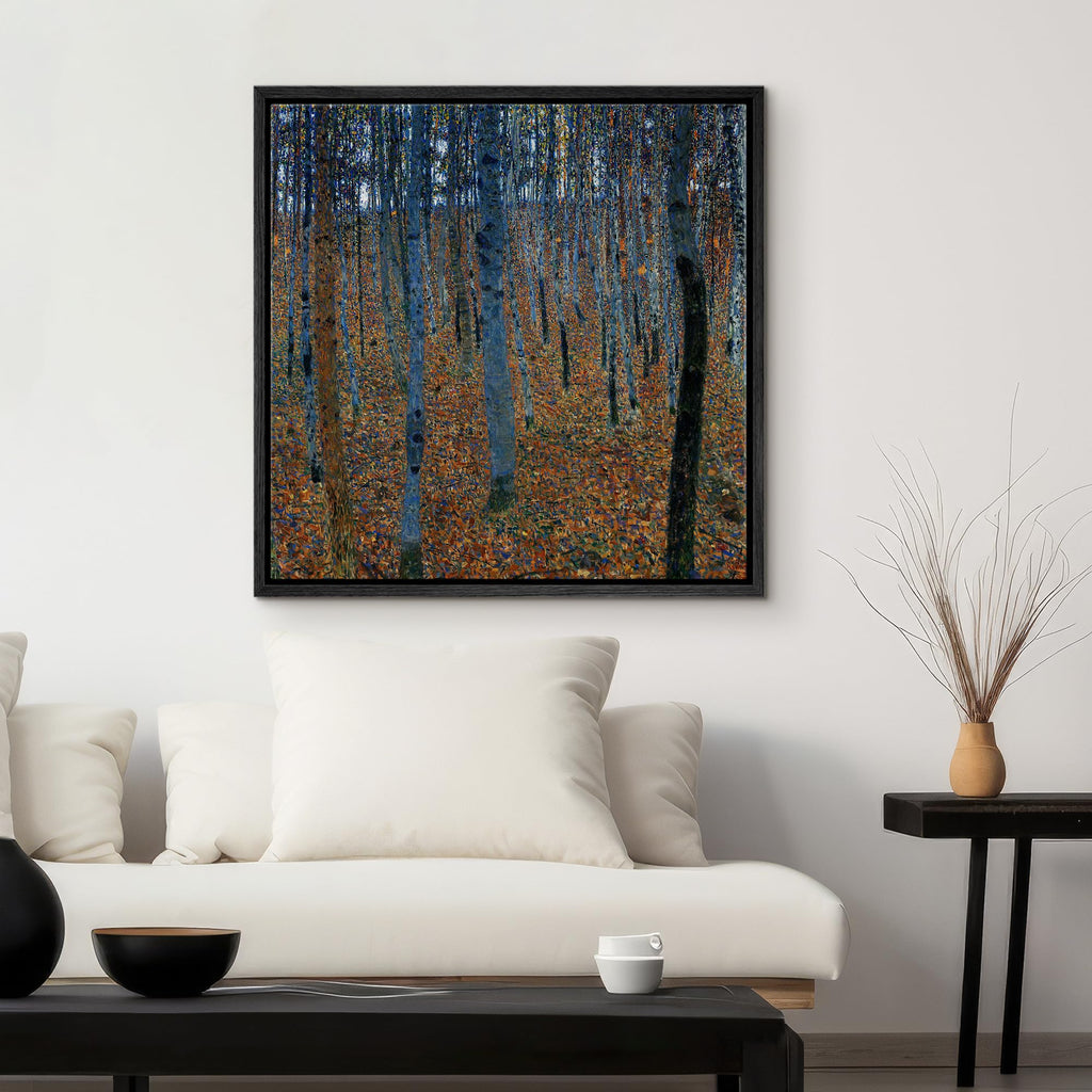 Framed Canvas Print Wall Art Beech Grove by Gustav Klimt Historic Cultural Illustrations Fine Art Traditional Scenic