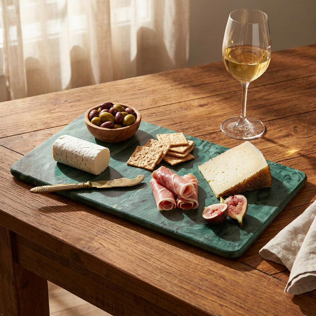 Marble Cheese Charcuterie or Cutting Board, Green