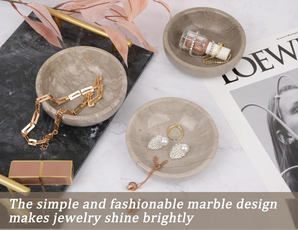 Jewelry Dish,Natural Marble Jewelry Dish,Trinket Tray,Ring Holder,Key Bowl,Unique Jewelry Tray Decoration,Mother's