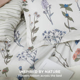 Comforter Set Queen - Cute Floral Bedding Comforter Set, 3 Pieces