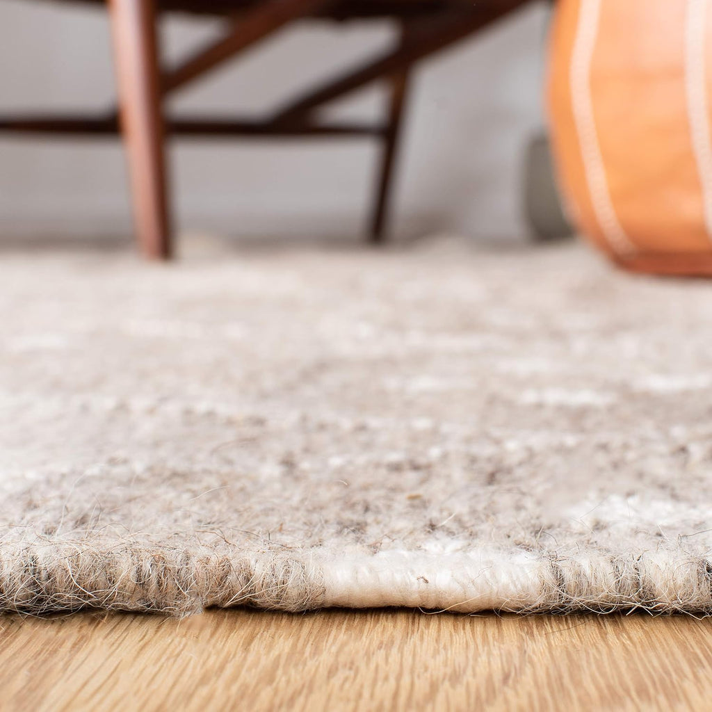 Natural Kilim Collection Accent Rug - 4' x 6', Natural & Ivory, Handmade Moroccan Boho Tribal Wool & Viscose, Ideal