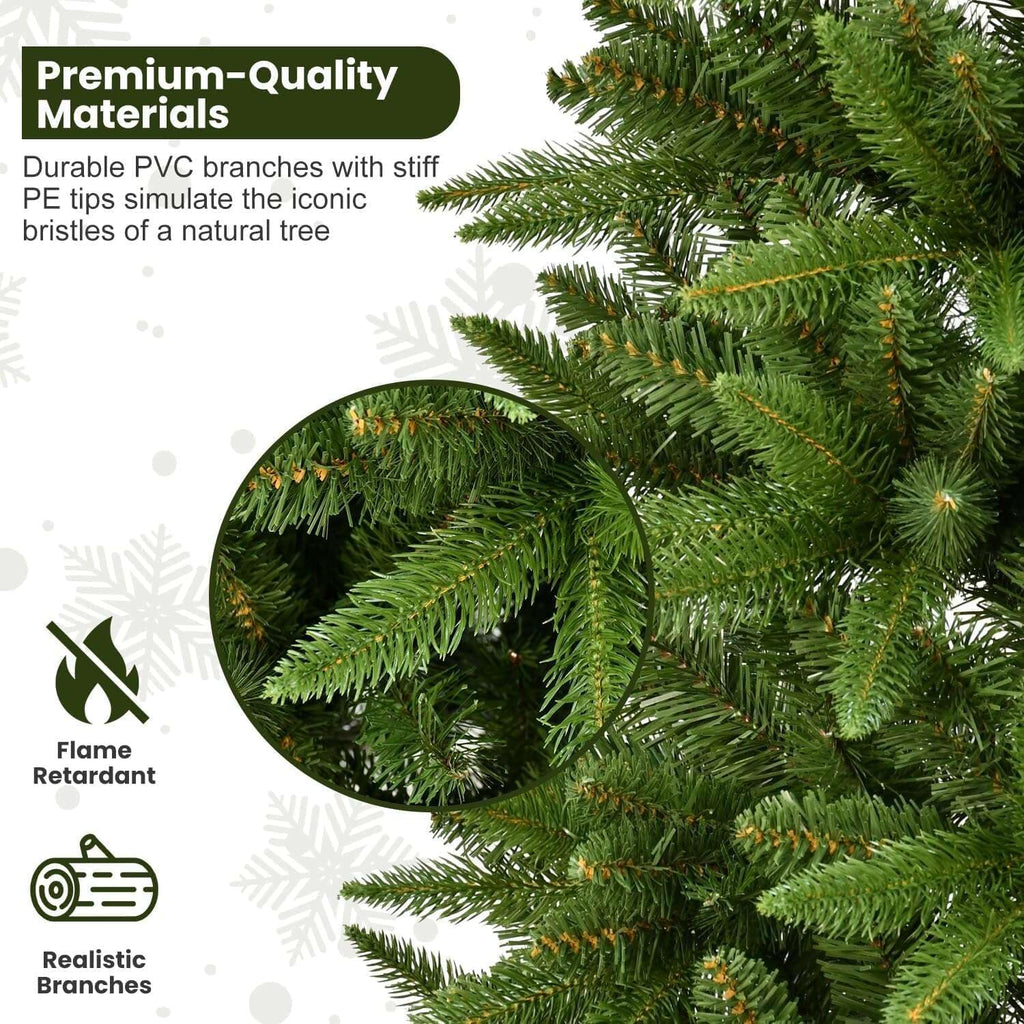 Artificial Pencil Christmas Tree Hinged Realistic Slim Xmas Tree