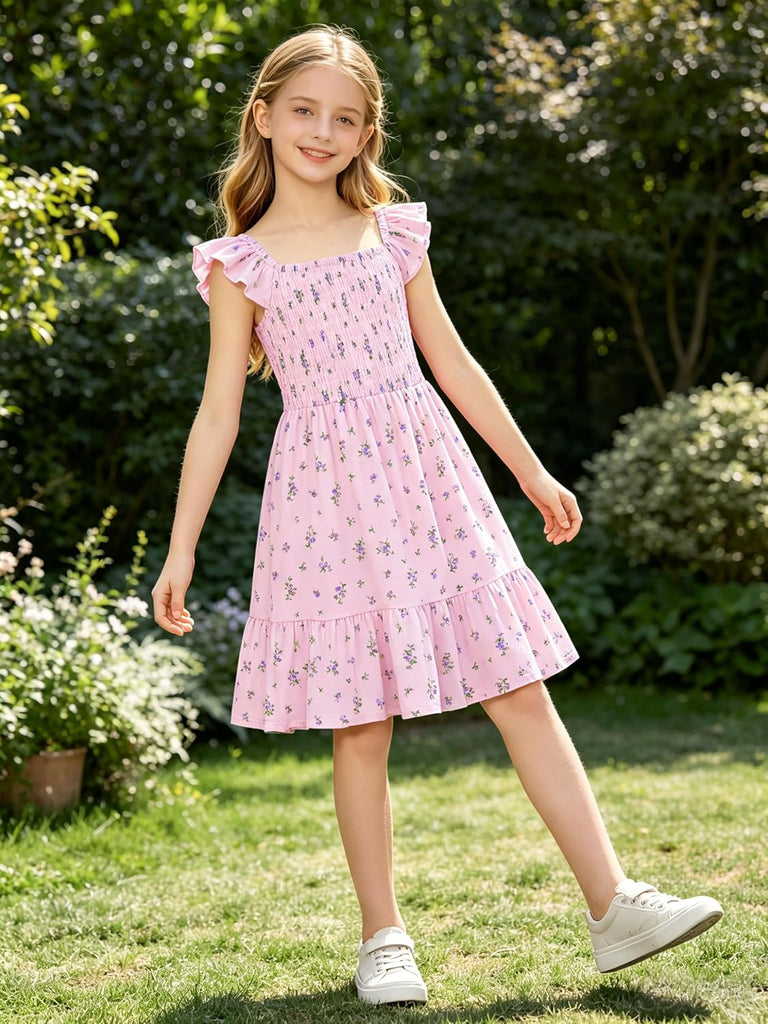 Casual Dress, Solid & Ditsy Floral Print Sundress