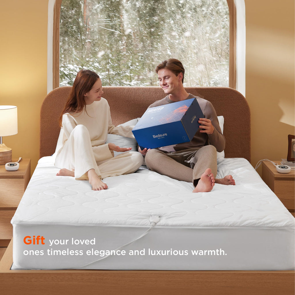 Waterproof Heated Mattress Pad Full Cotton Top Electric Bed Warmer