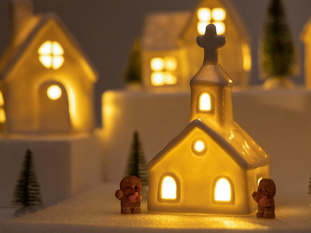 Christmas Decorations Indoor - 15PCS Christmas Village Set