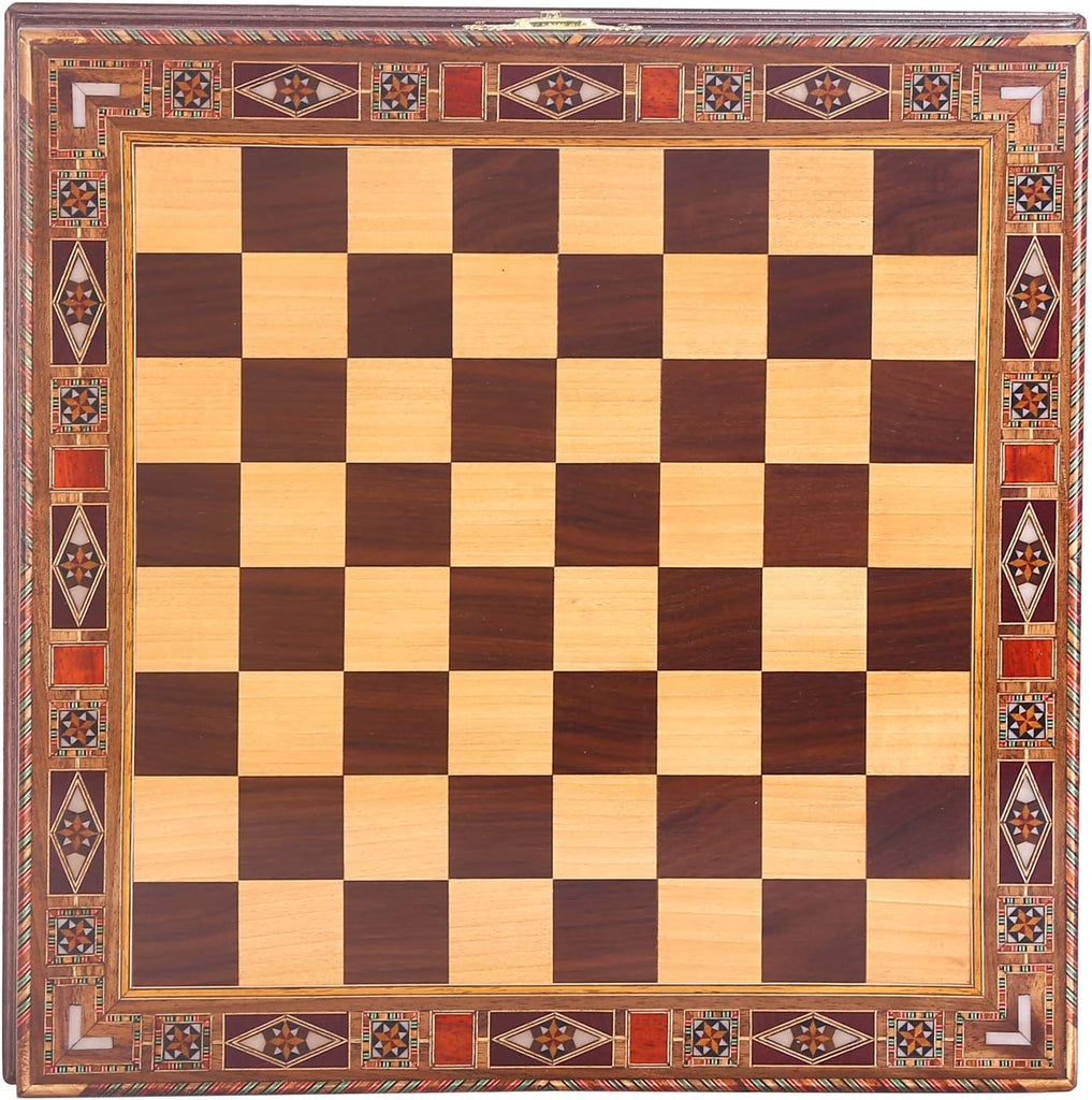 Egypt Pharaoh Antique Copper Figures Metal Chess Set for Adults Handmade Pieces and Natural Solid Wooden Chess Board