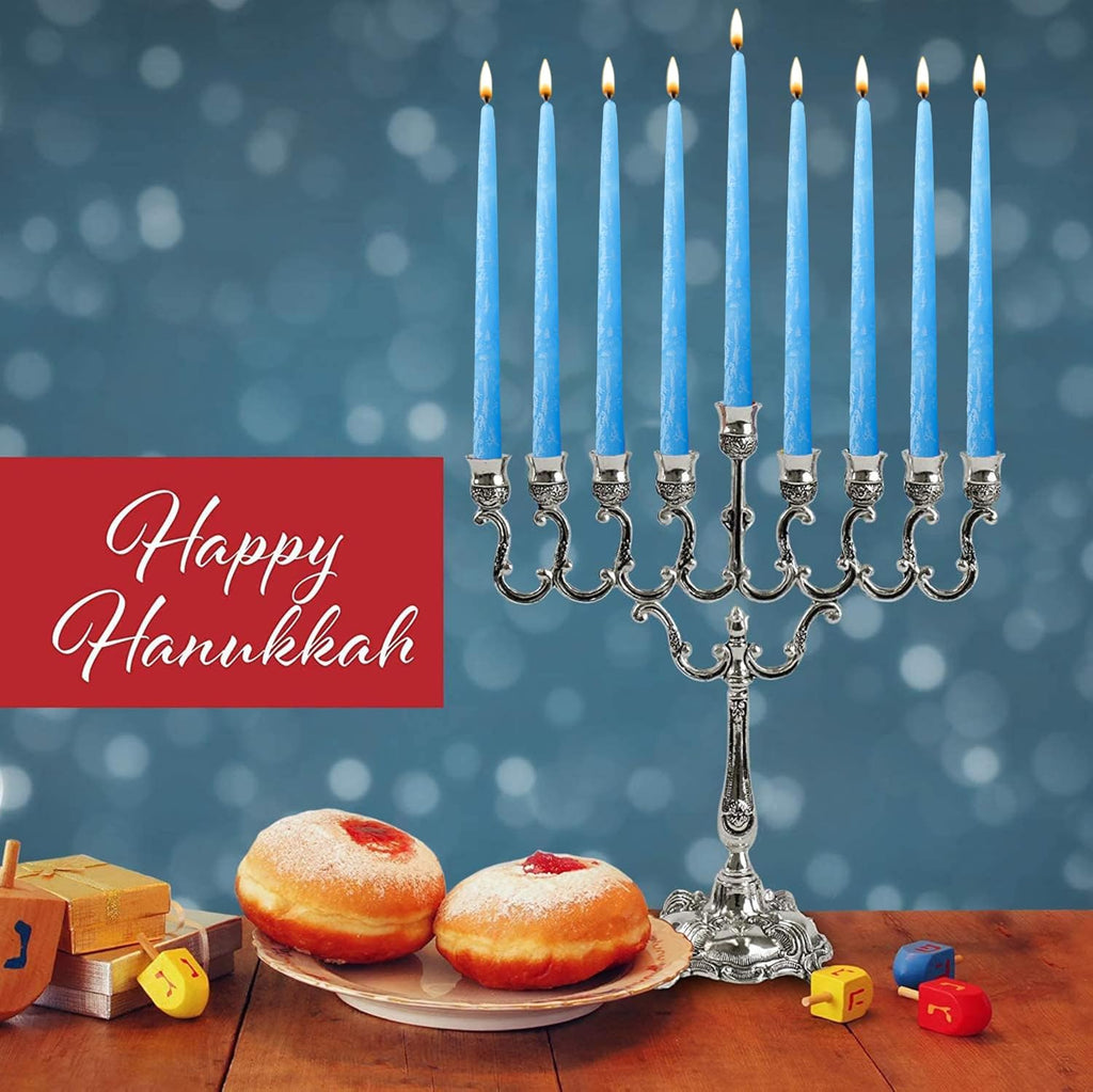 Dripless Chanukah Candles Standard Size, Scented Hanukkah Candles Fits Most Menorahs, Premium Quality Wax for All 8 - Set of 45