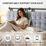 King Headboard Headboards for Adjustable Beds Backboard Wall Mounted Headboard with Gray Button Tufting Hanging Head