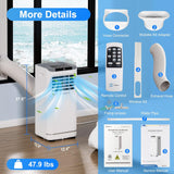 10,000 BTU Portable Air Conditioners for Room Up to 450 Sq.Ft, 4-in-1 Portable AC Unit, Heater