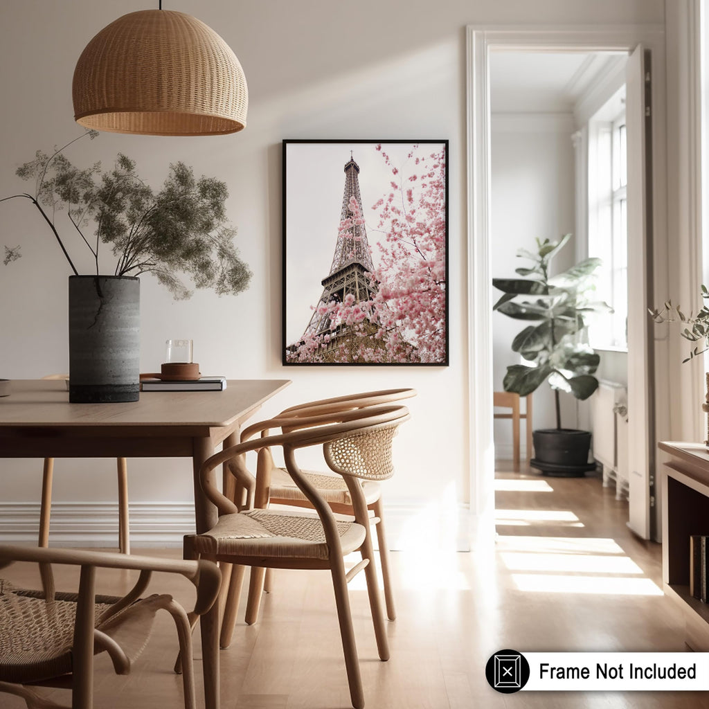 Master Blooming Paris Poster - Eiffel Tower Print - Photography - Cherry Blossom Artwork - Flower Architecture Design