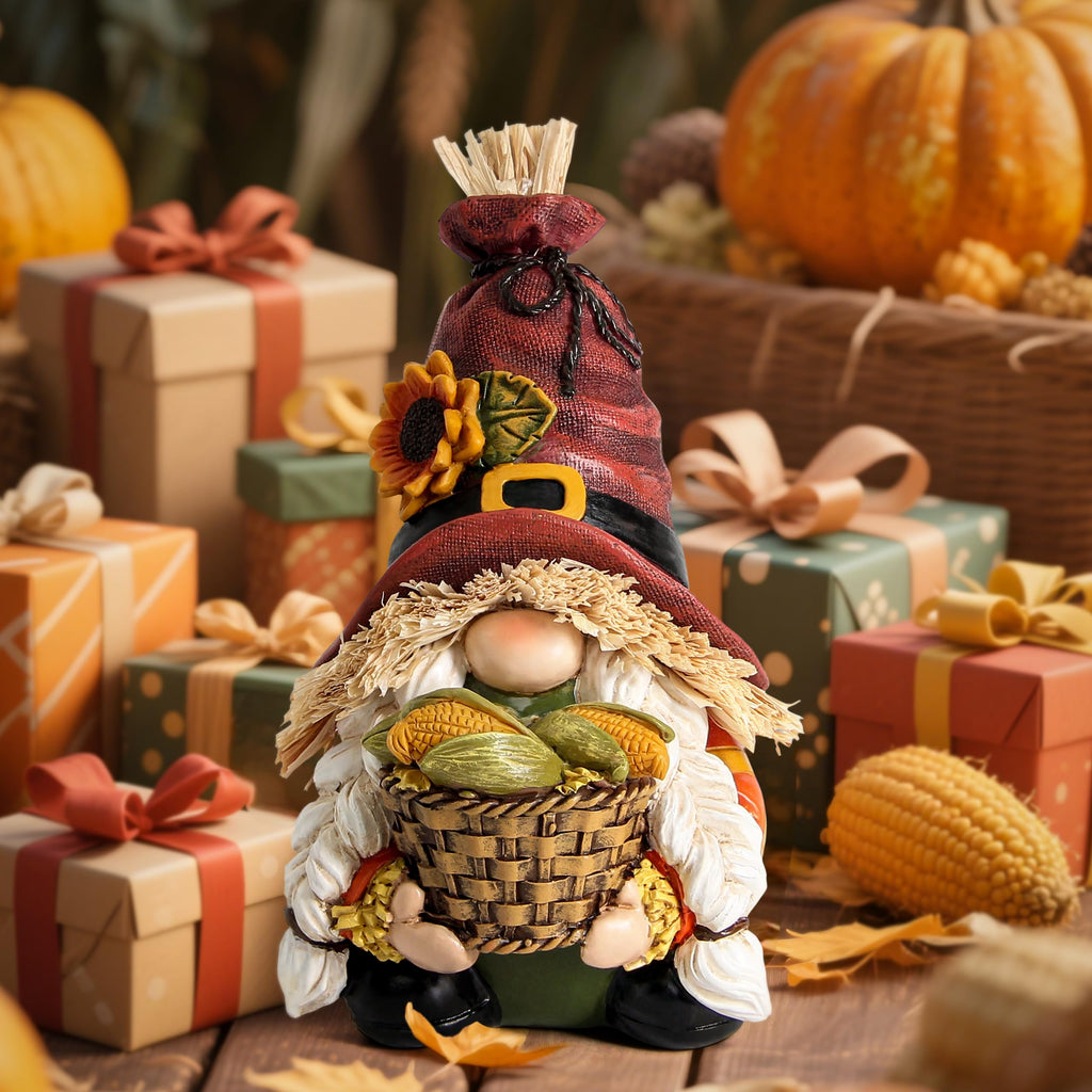 Fall Gnomes Statue for Fall Decorations, Thanksgiving Decor for shelf, Table