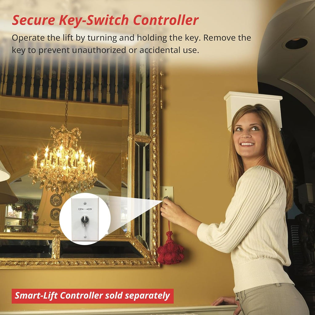 200 lb Motorized Chandelier Lift System with Remote Control, Commercial Grade – Light-Duty