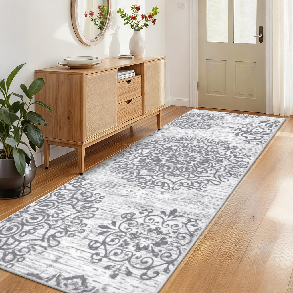 Hallway Runner Rug 3'x8', Washable Non Slip Kitchen Rug Runner