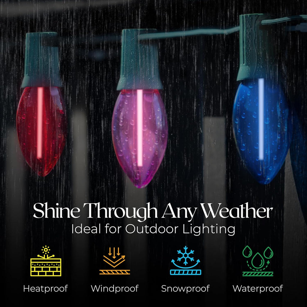 C7 Christmas Lights 500 Ft Spool, SPT-1 Wire, Indoor/Outdoor String Lights