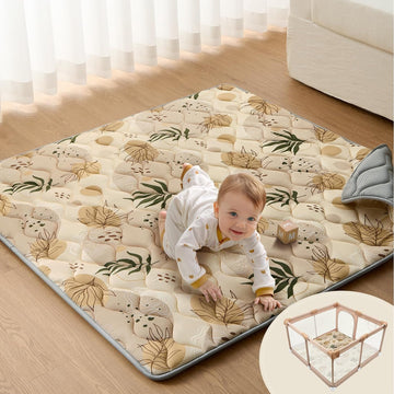 Play Mats for Floor, 50x50 Playpen Mat, Thick Cushioning Padding Foam Playmat for Baby and Toddlers Infants, Non-Slip