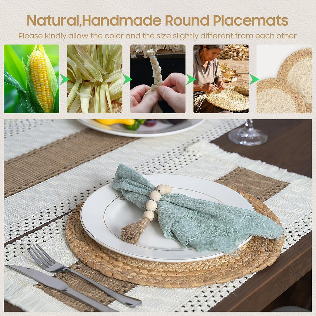Placemats with Round Placemats and Table Mats - Set of 6