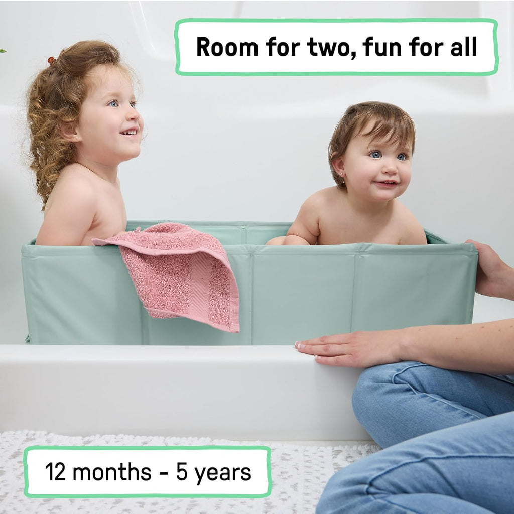 Tuckaway Toddler Folding Tub, Converts Shower to Tub, Folds to Store, Easy to Clean, No Assembly Required, Portable