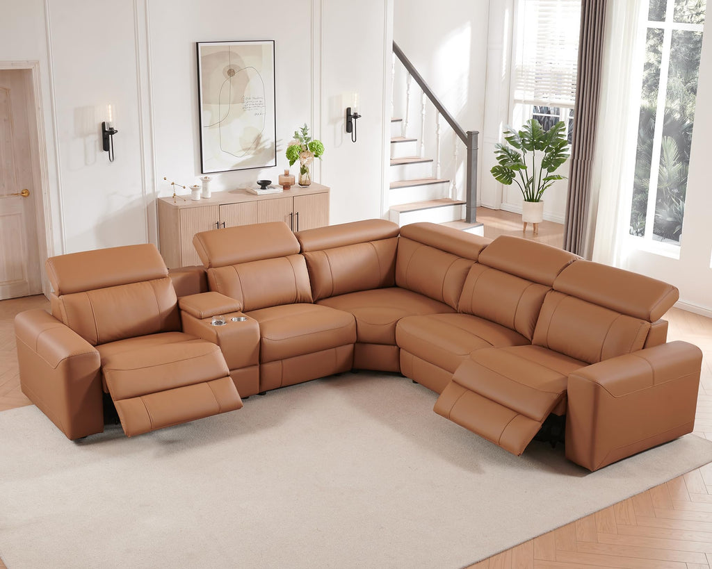 Power Reclining Sectional, Sectional Recliner, Leather Reclining Sectional