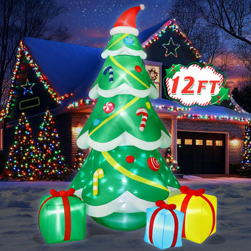 12FT Giant Christmas Tree Inflatables Outdoor Decorations