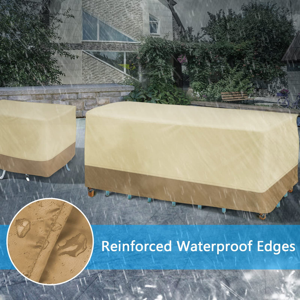 ICOVER Patio Furniture Cover, 76"x76" Square/Round Balcony Tables Covers, Easy On/Off, Waterproof Dustproof
