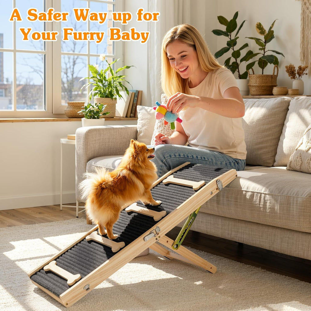 Dog Ramp for Couch, Foldable Dog Ramps for Small Dogs Up to 33 LBS