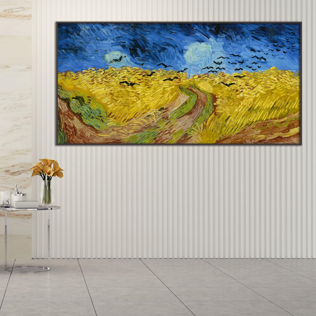 Vincent Van Gogh Wheat Field With Crows Poster Natural Wilderness Landscape Poster Multi-Color Colorful Fine Art Oil