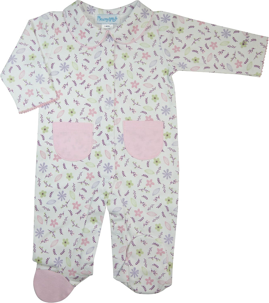 Me & My Baby Piece Baby Boy Set - Flowers Print - Pima Cotton - By Iky Store