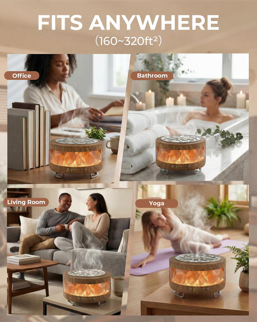 Essential Oil Diffuser with Himalayan Salt Lamp, Scent Diffusers