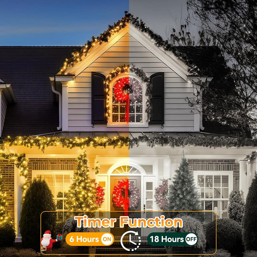 Christmas Cluster Lights, 600LED 20FT, Warm White
