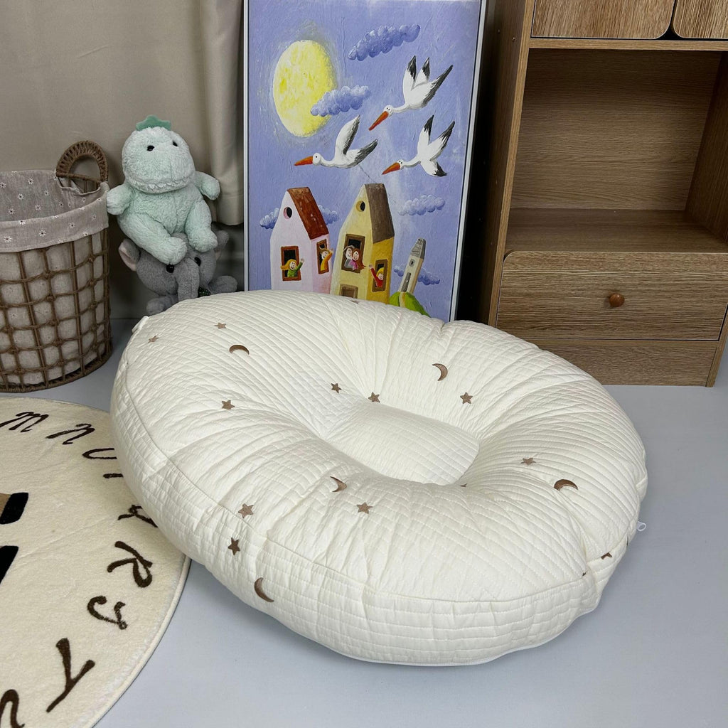 Lounge Pillow with Cotton Cover, Floor Pillow with Handle