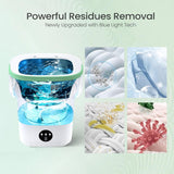 Portable Washing Machine - 16L Mini Foldable Washer with Spin Basket, 3 Cleaning Modes & Deep Cleaning for Small