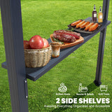 8x5 Louvered Pergola, Aluminum BBQ Pergola, Hardtop Gazebo f - Image 4