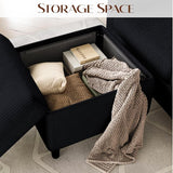 Convertible Sectional Couches for Living Room, Modern Corduroy Couch Small Sofas for Small Space Apartment Office
